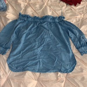 blue jean Inspired top